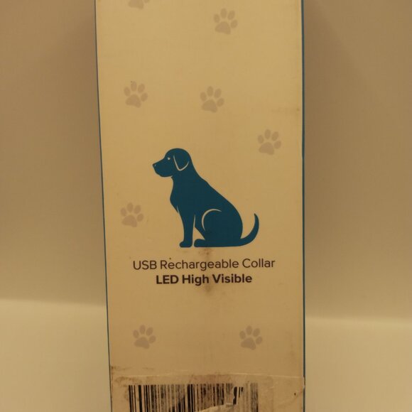 Vizpet LED Dog collar Light Up Dog Collar Adjustable USB Rechargeable size XL - Picture 10 of 13